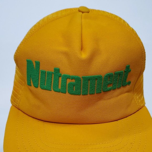 NWOT Nutrament Yellow Trucker Adjustable Snapback Hat Cap New Without Tags - Picture 9 of 10
